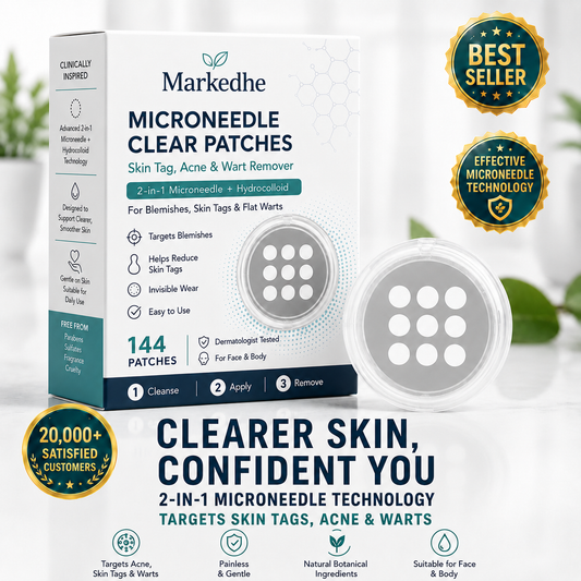 Markedhe 2-in-1 Microneedle Acne & Skin Tag Patches