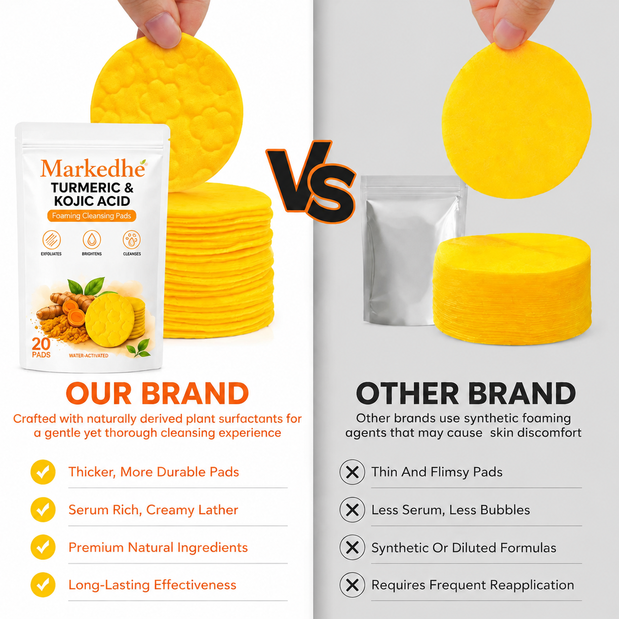 🔥Last Day 68% OFF-Markedhe Turmeric Kojic Glow Pads