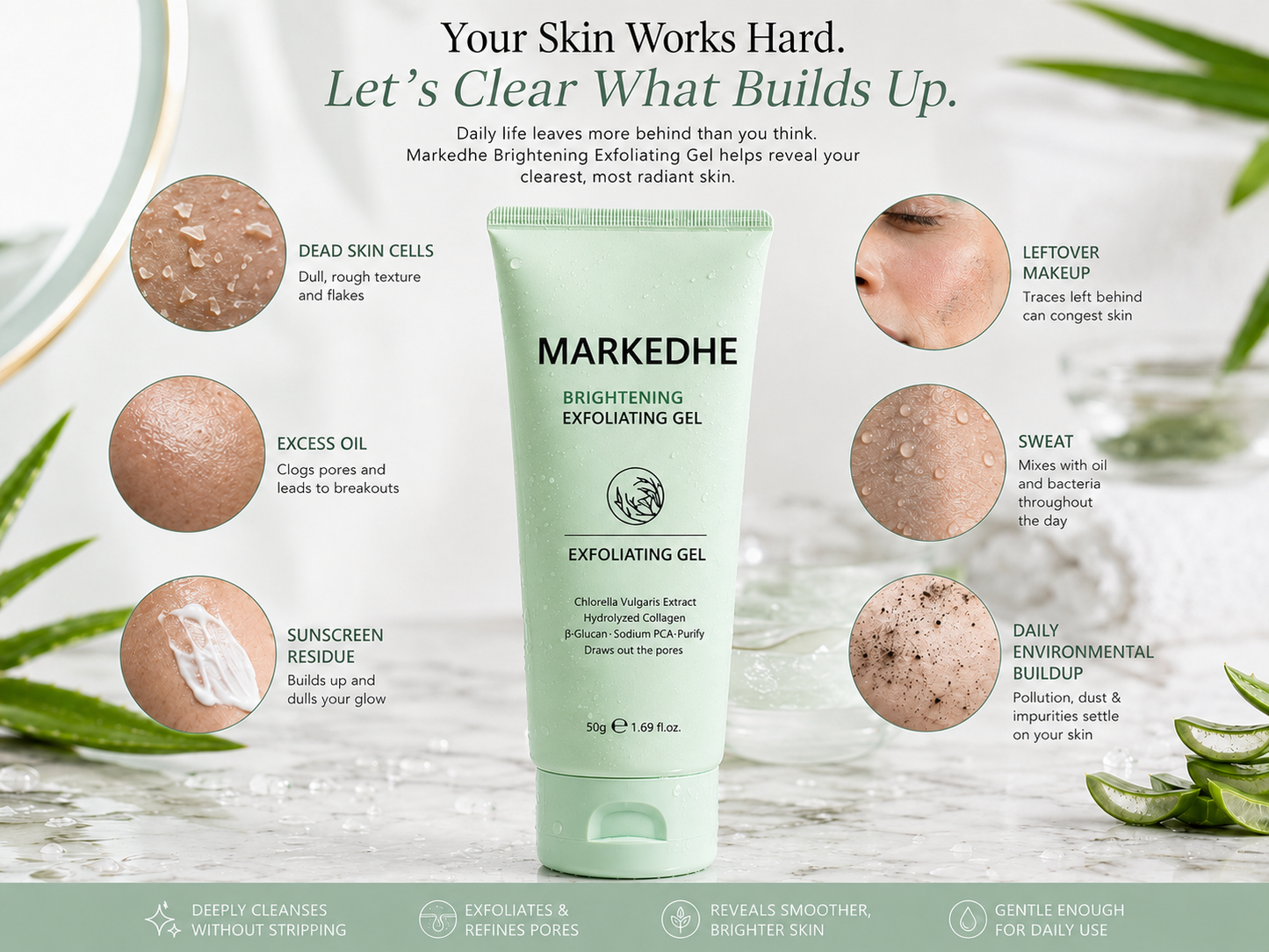 MARKEDHE Face & Body Soft Peel Glow Reset Gel