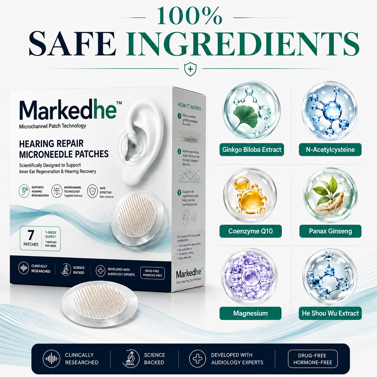 HEARING SUPPORT MICRONEEDLE PATCHES
