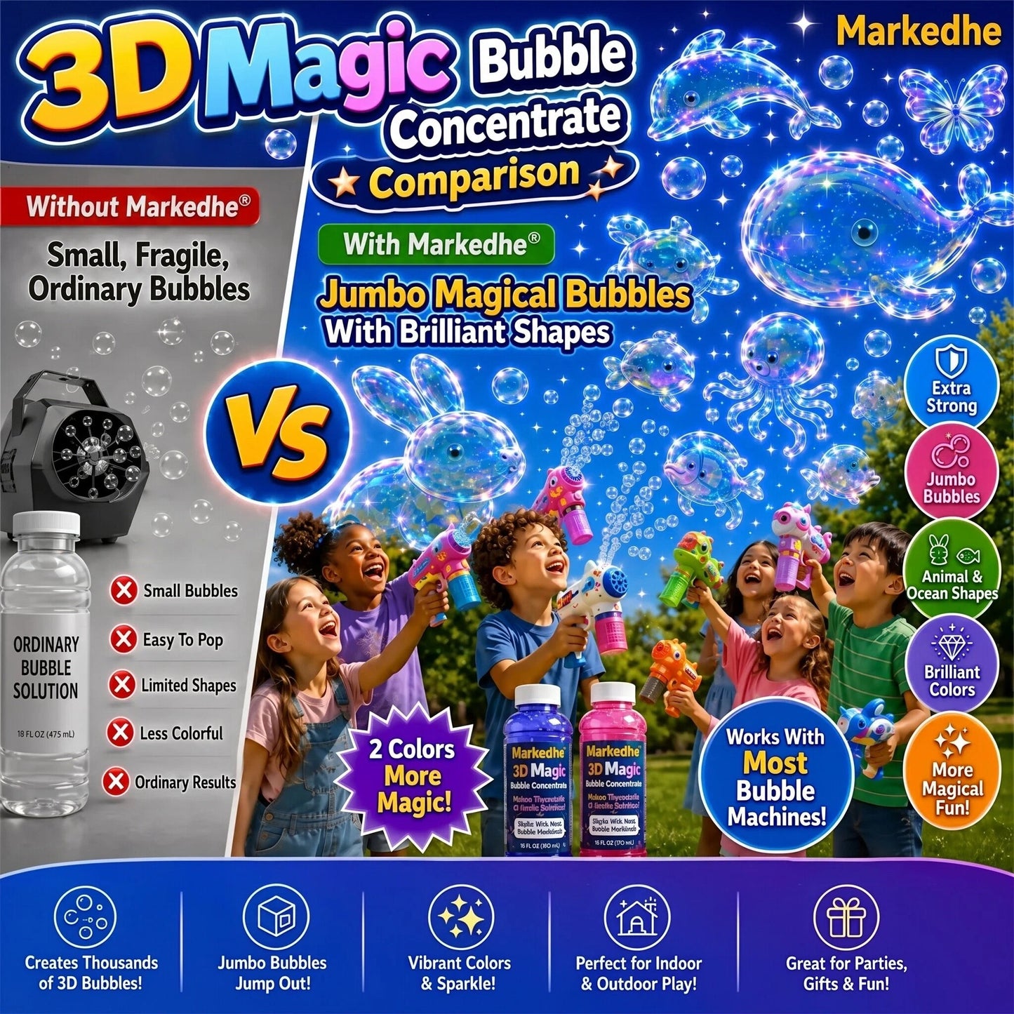 Markedhe Super 3D Magic Bubble Concentrate —— Animal & Ocean Fantasy Theme
