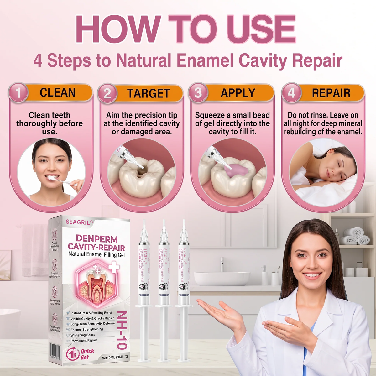 Cavity-Repair Natural Enamel Filling Gel